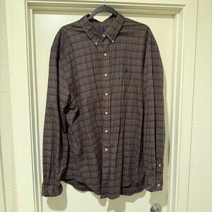 Polo Ralph Lauren Vtg Plaid Dress Shirt sz 2XL
